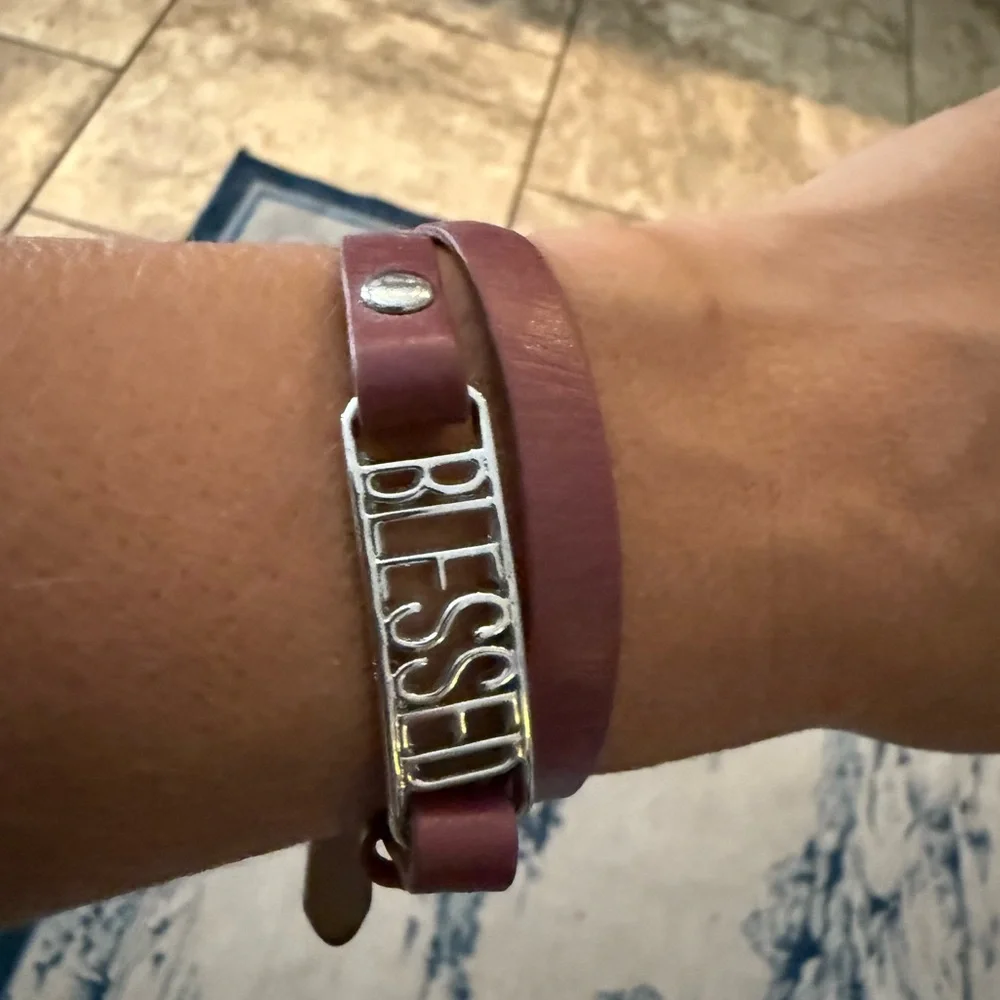 Origami Owl | “Blessed” Maroon Women's Wrap Bracelet